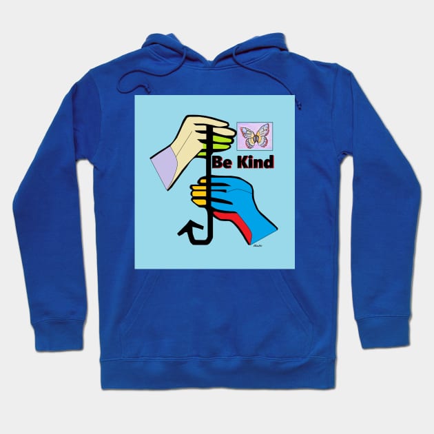 ASL Be Kind Hoodie by EloiseART